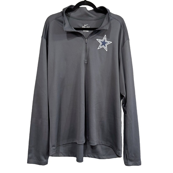 Nike Other - Nike Dri-Fit Dallas Cowboys Dark Gray Quarter-Zip Side 3XL